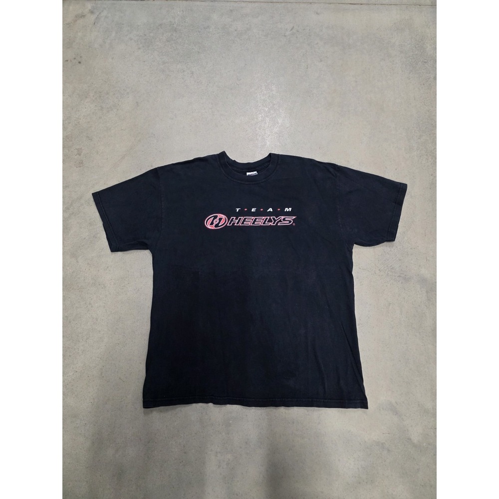 Vintage Heelys Black T-shirt Size XL Rare Team Heelys Y2K